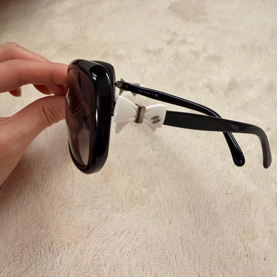 【美品】CHANELサングラス サイドリボン ケース付き　シャネル