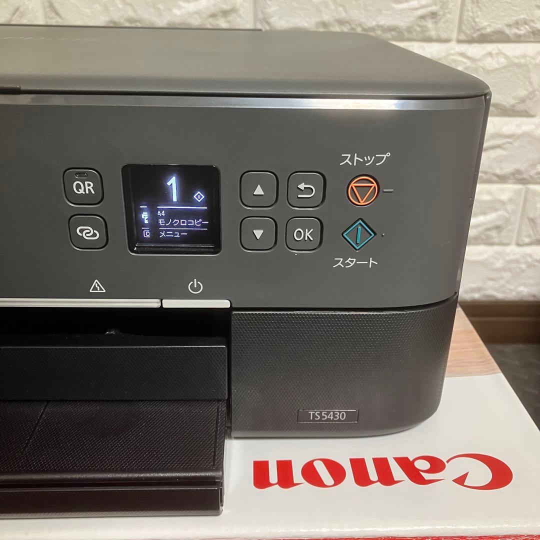 【完動品】Canon PIXUS TS5430 ブラック 純正インクXL付き
