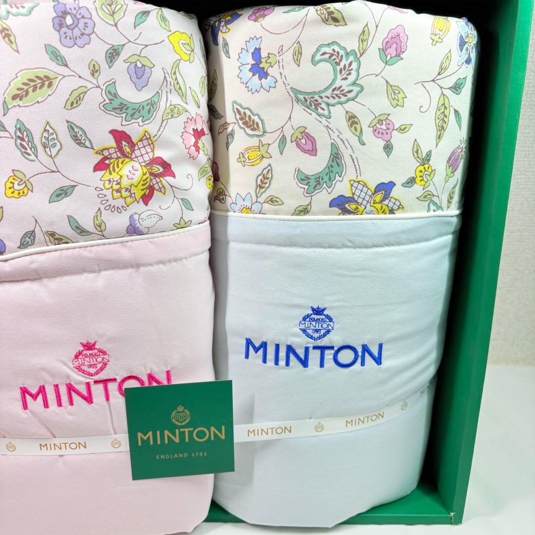 MINTON ミントン シルク混肌掛けふとん２枚組　花柄