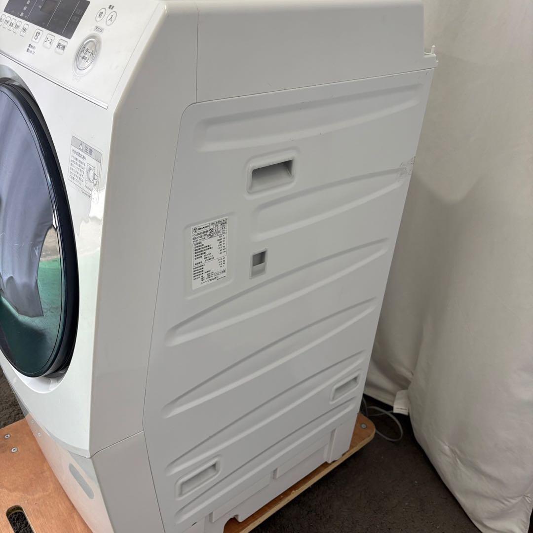 ★942　ドラム式洗濯機　SHARP　10キロ　右開　安い　綺麗　設置無料　中古