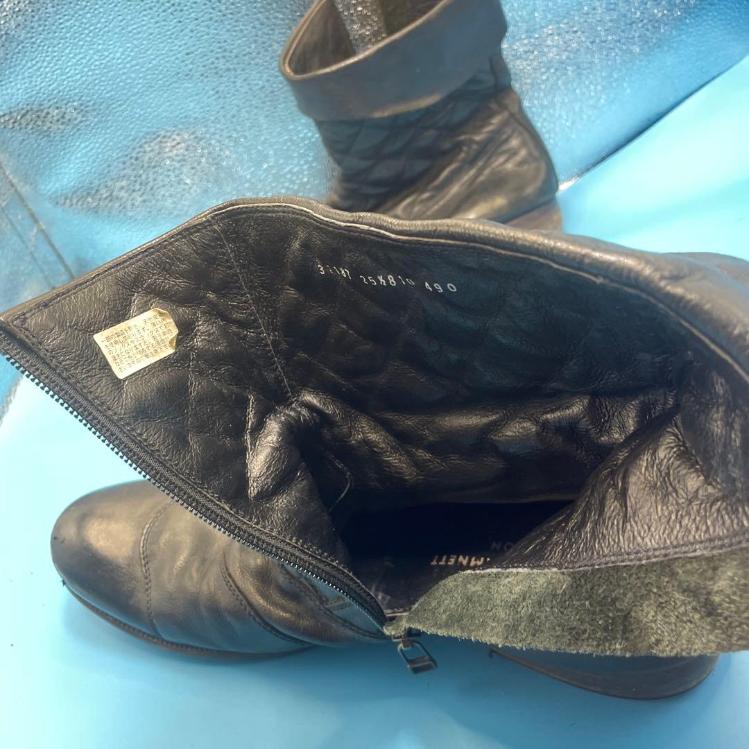 キャサリンハムネットロンドン　ミドルブーツ　エンジニアブーツ　ジップ　25.5㎝