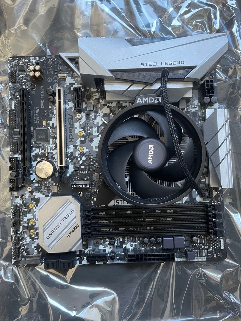 ASRock B450M STEEL LEGEND マザーボード+Ryzen5