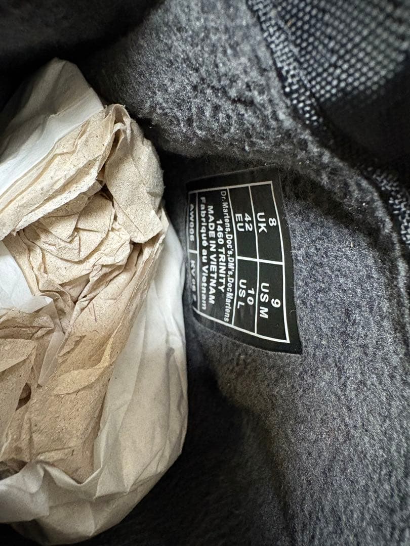 隣*柿様 ドクターマーチンAir Wait 1460 Trinity 黒　UK8