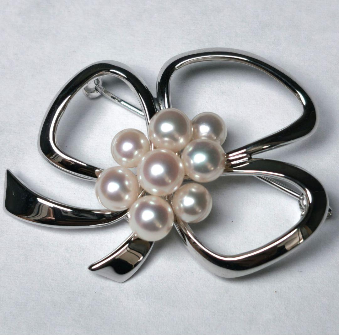 【極美品 最高級】ミキモト ブローチ パール フォーマル 8珠 皇室御用達 花束