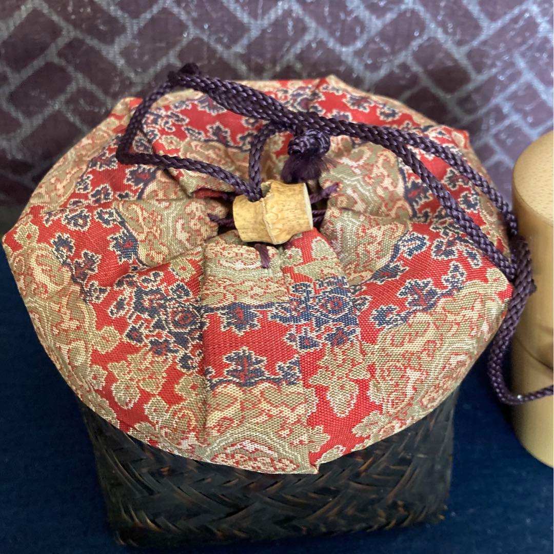 白楽茶碗　野立て茶器一式　茶筅　茶杓