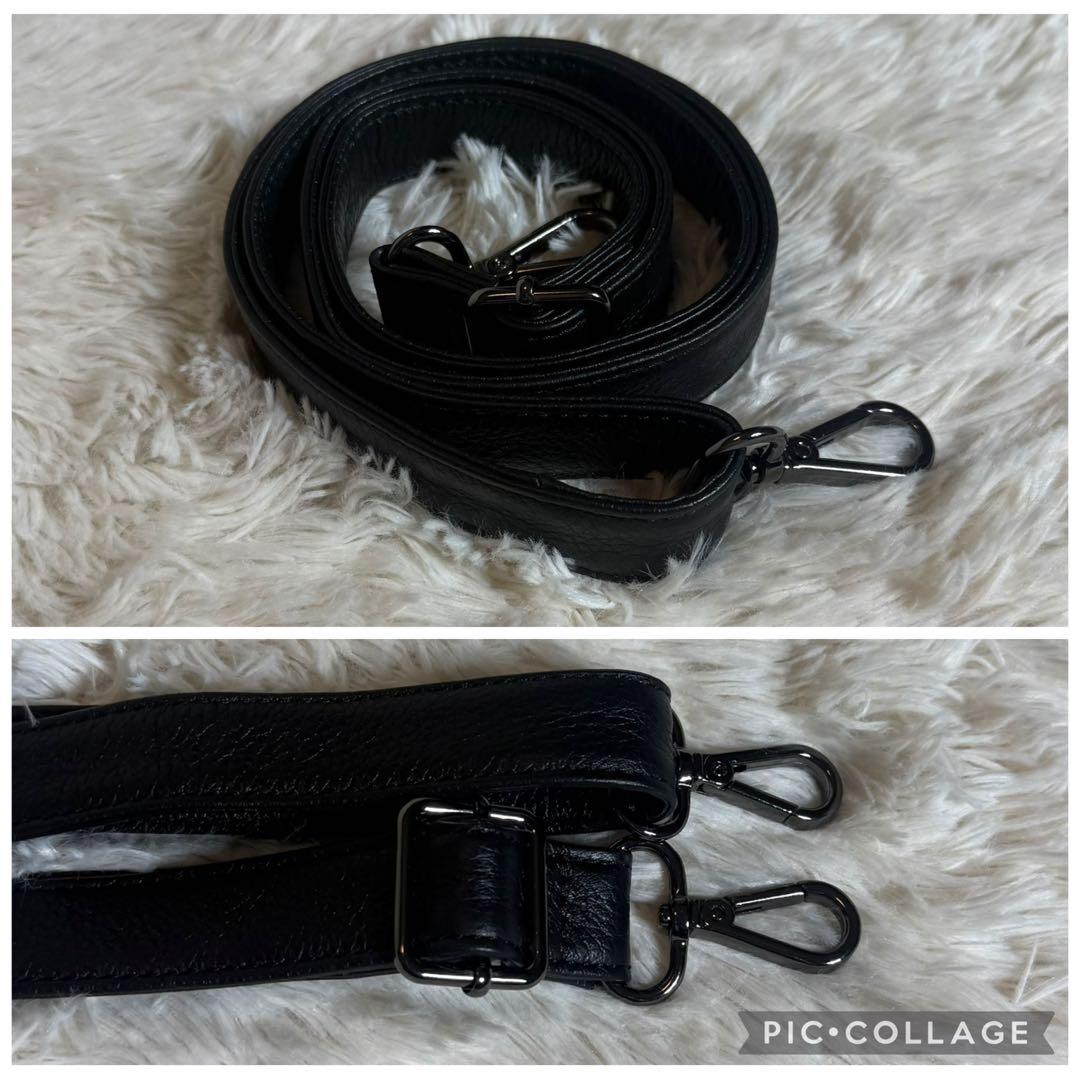 ほぼ未使用 ear PAPILLONNER レザーフラップ2WAYバッグ S 黒