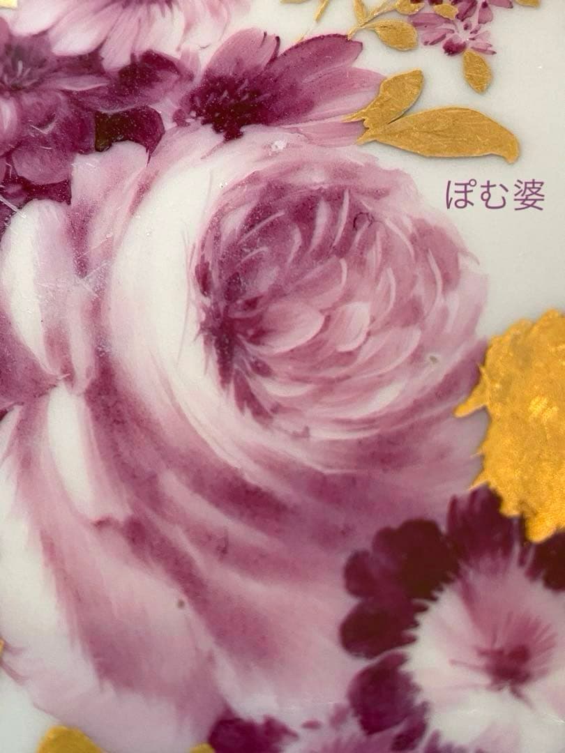 【アンティークマイセン】18世紀／楕円皿 トレイ「カマイユ／印象主義の薔薇」