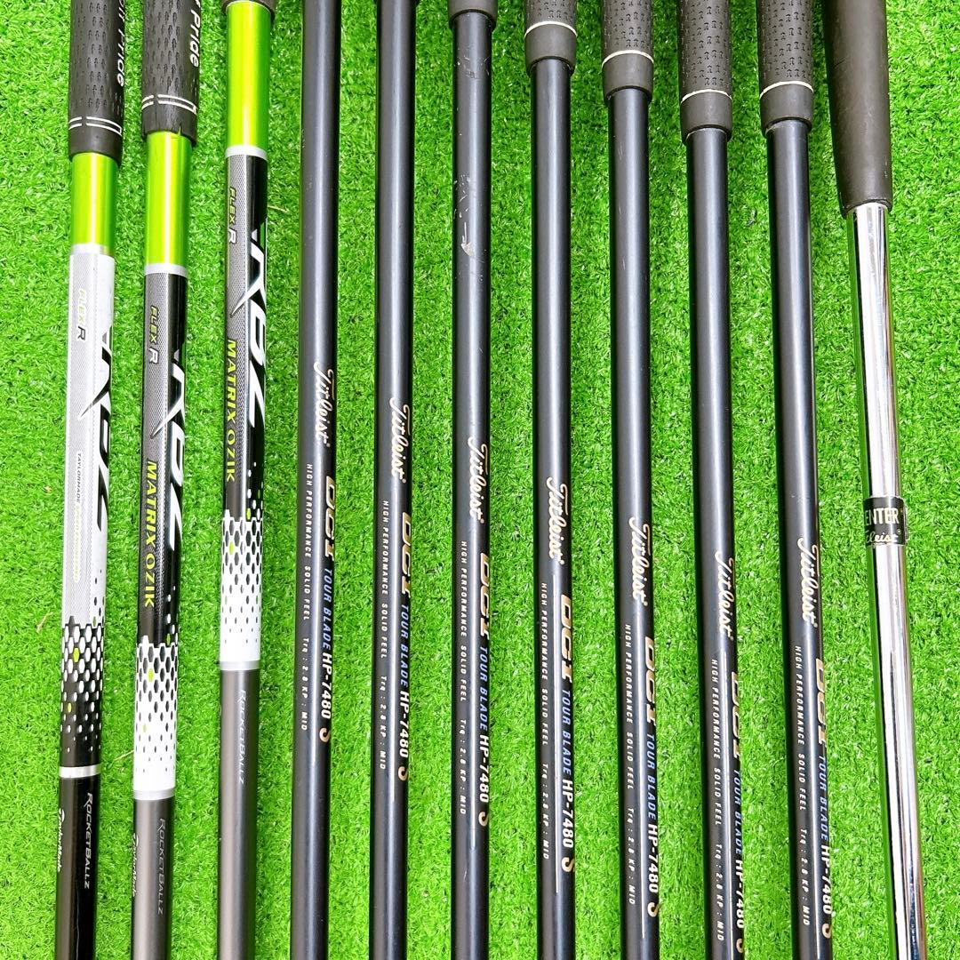 【バッグ未使用】テーラーメイド タイトリスト メンズクラブセット 11本 初心者