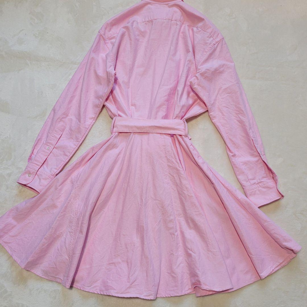 大きなサイズ✨ポロラルフローレン　ベルデットコットンワンピース　ベルト　ポニー