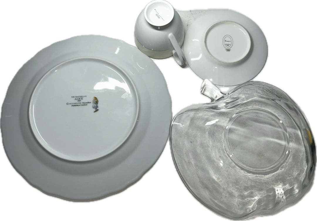 不思議の国のアリス皿&ラルフローレンカップ&サンピコソーサー&りんごガラスボウル