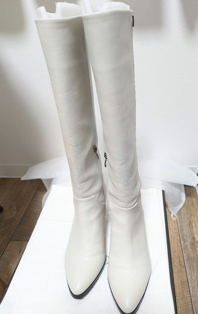 CELFORD アイボリー ロングブーツ 37