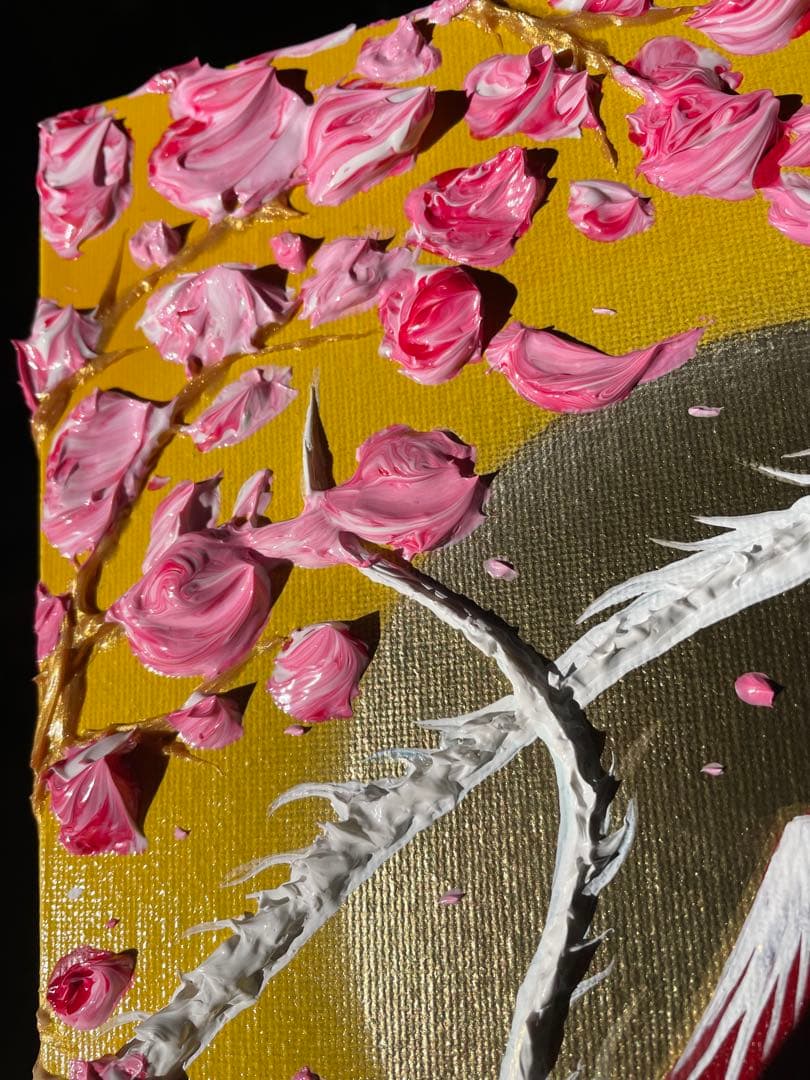 赤富士とインフィニティ白龍 開運絵画 龍神 テクスチャーアート 龍ノツカイ