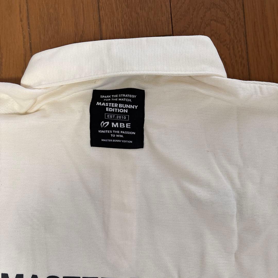 マスターバニー、長袖ポロシャツ ホワイト