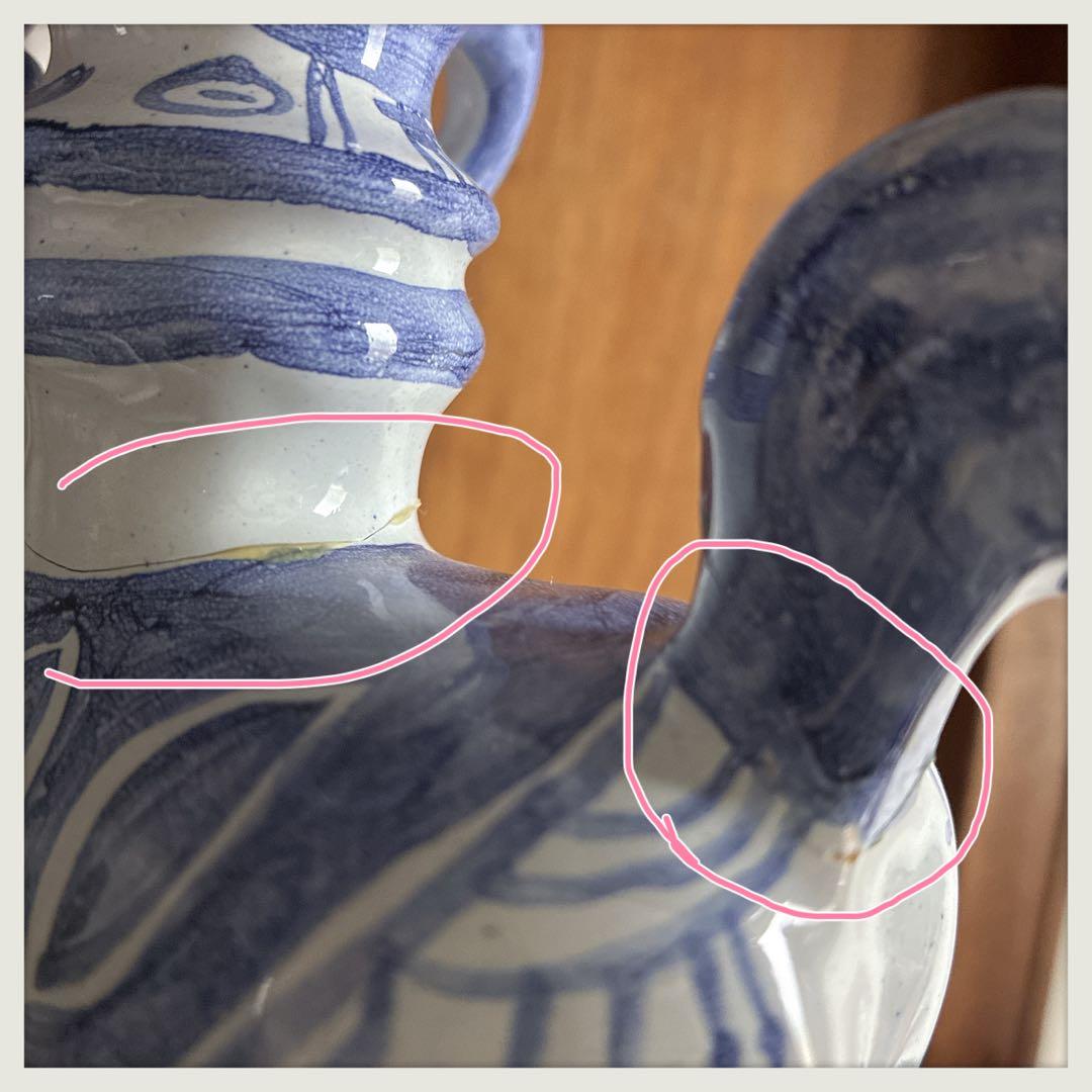 Bjorn Wiinblad キャンドルスタンド　1997年　アトリエ手捻り作品