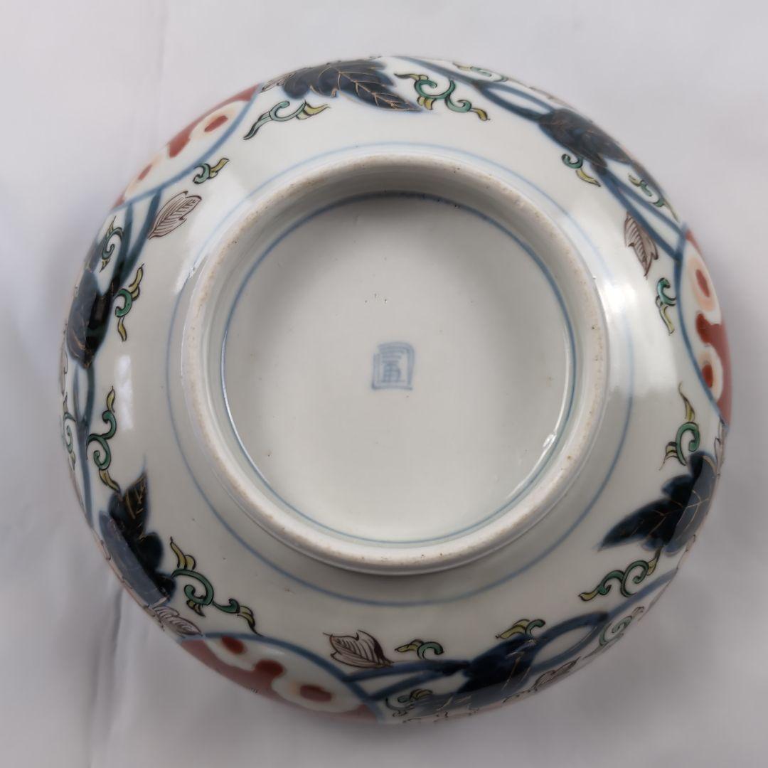 古伊万里鉢 南蛮人南蛮船文深鉢 古伊万里南蛮人南蛮船文深鉢 古伊万里深鉢