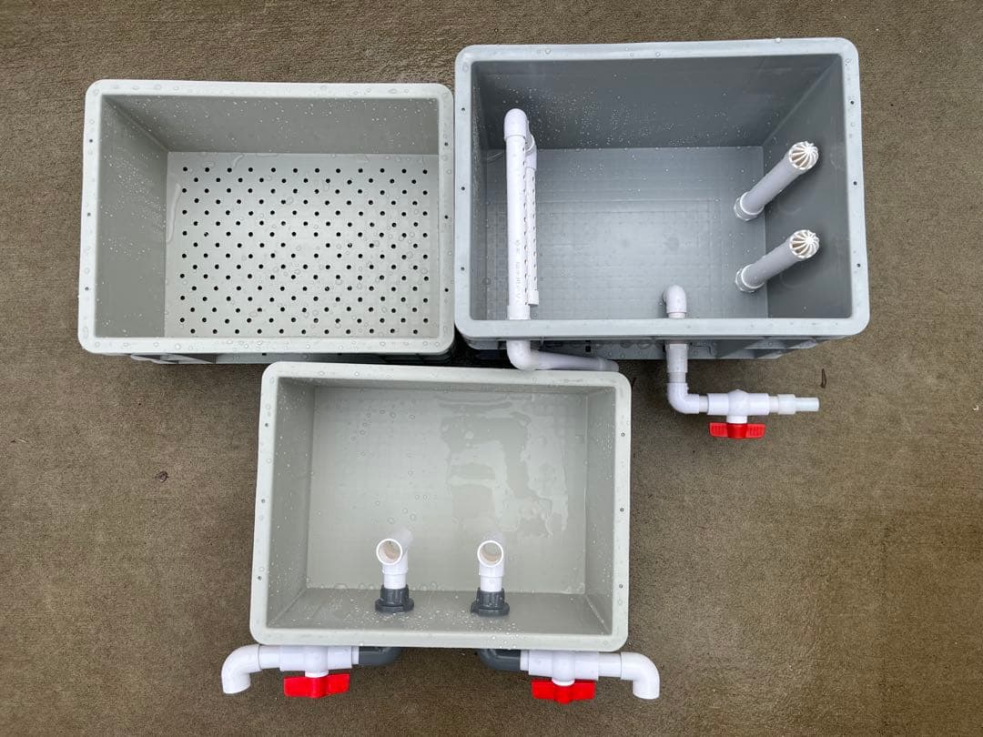 大型水槽用沈殿物理生物一体型濾過槽　外部式濾過装置器水槽濾過バイオフィルター付き