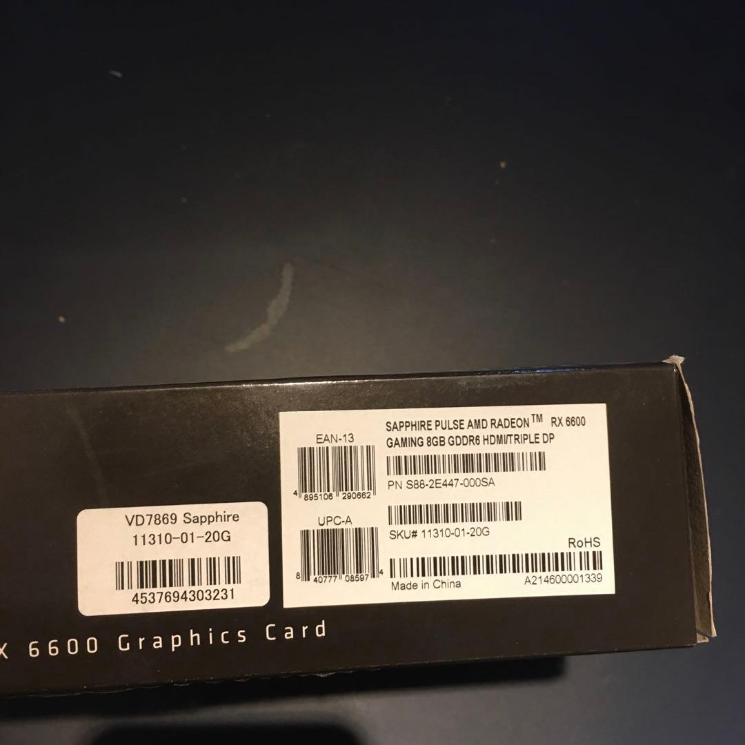 齊*史様 ［中古良品］Sapphire Radeon RX 6600 8GB