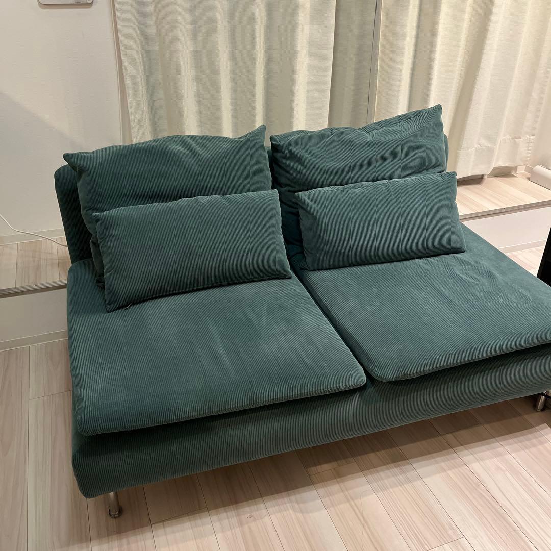 ⭐︎カバー2色付き⭐︎IKEA ソーデルハムン ソファ ダークグレー/グリーン