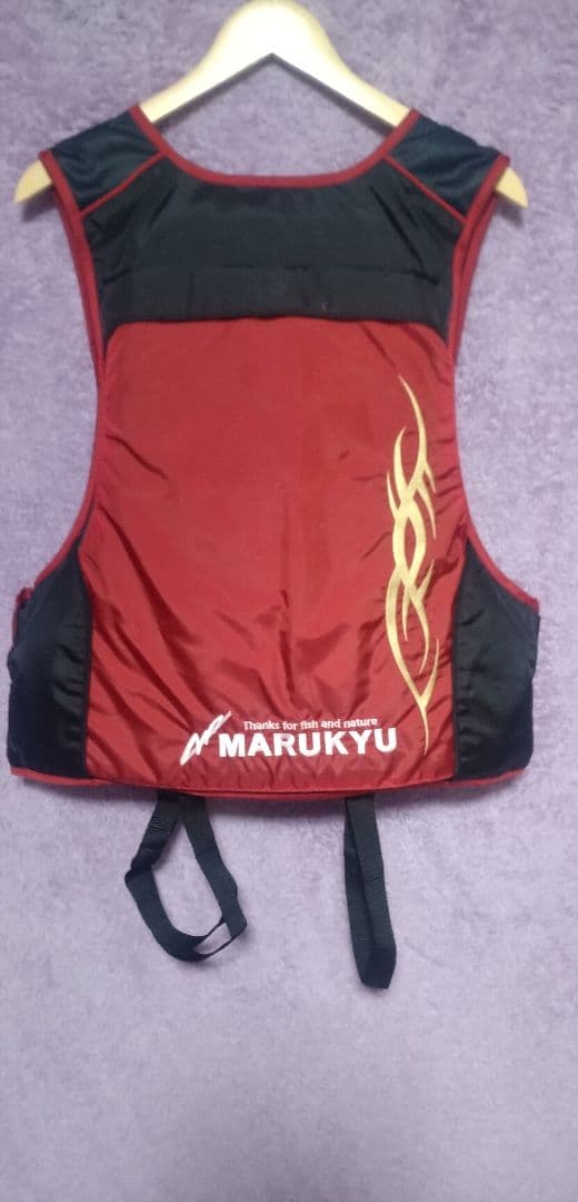 MARUKYU フィッシングベスト 赤