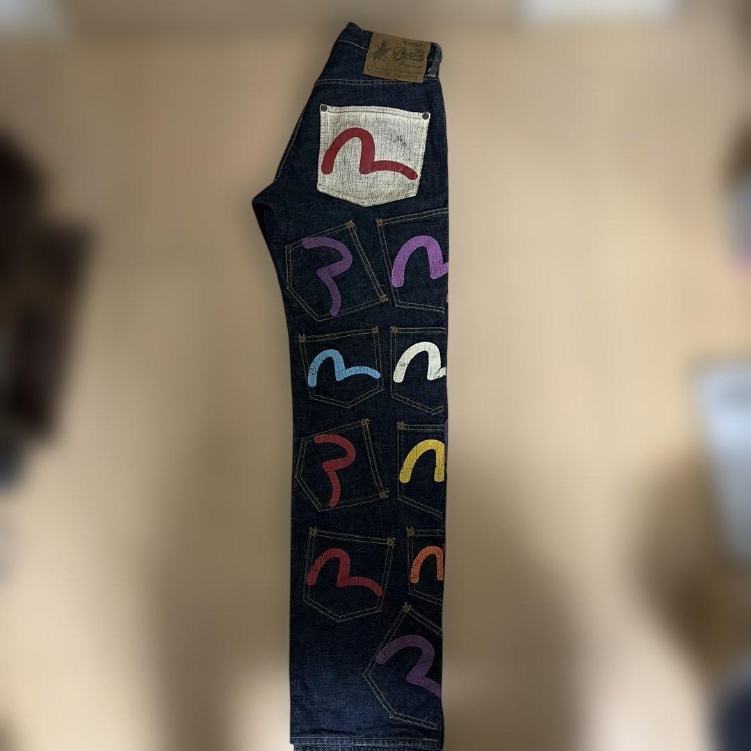 リ*イ様 EVISU jeans メニーポケット　デニム