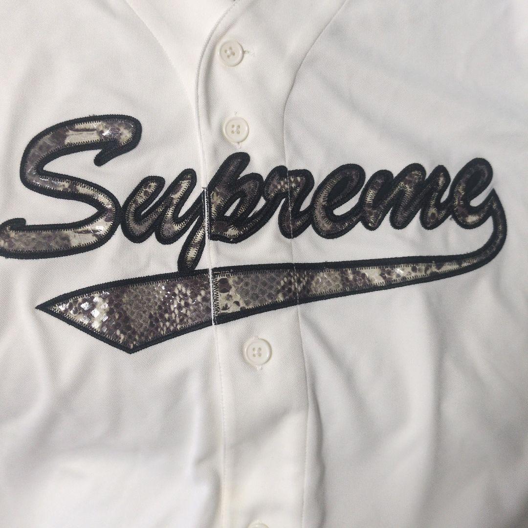 Supreme スネークパターン ベースボールシャツ　M