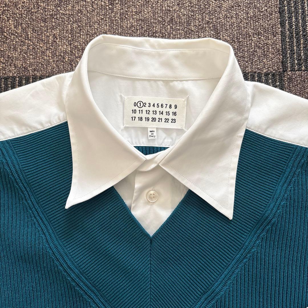 断捨離さま専用マルジェラ オーバーサイズニットドッキングシャツワンピース