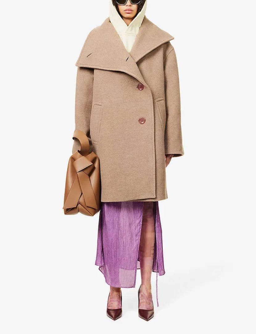 Acne Studios 23AW ファネルネックコート　オーバーサイズ アクネ