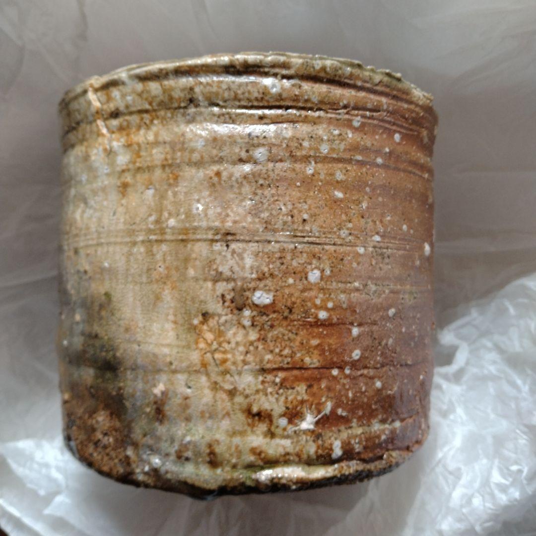 茶道具名品　期間限定特価　信楽水指（寺垣外窯　杉本貞光）塗蓋付き