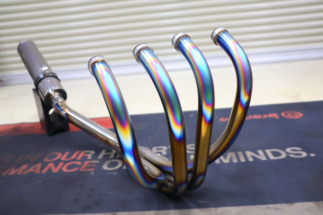 ZRX400 ZRX2 ストライカー　フルチタン手曲げマフラー