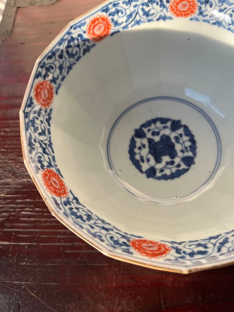 江戸中期後期　古伊万里　上手希少　珍図　猿　漢詩　桃　梅　葵　茶道具菓子鉢　干支