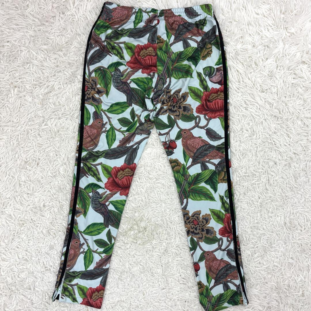 【希少】adidas FARM　花鳥柄セットアップ　M　刺繍ロゴ バックプリント