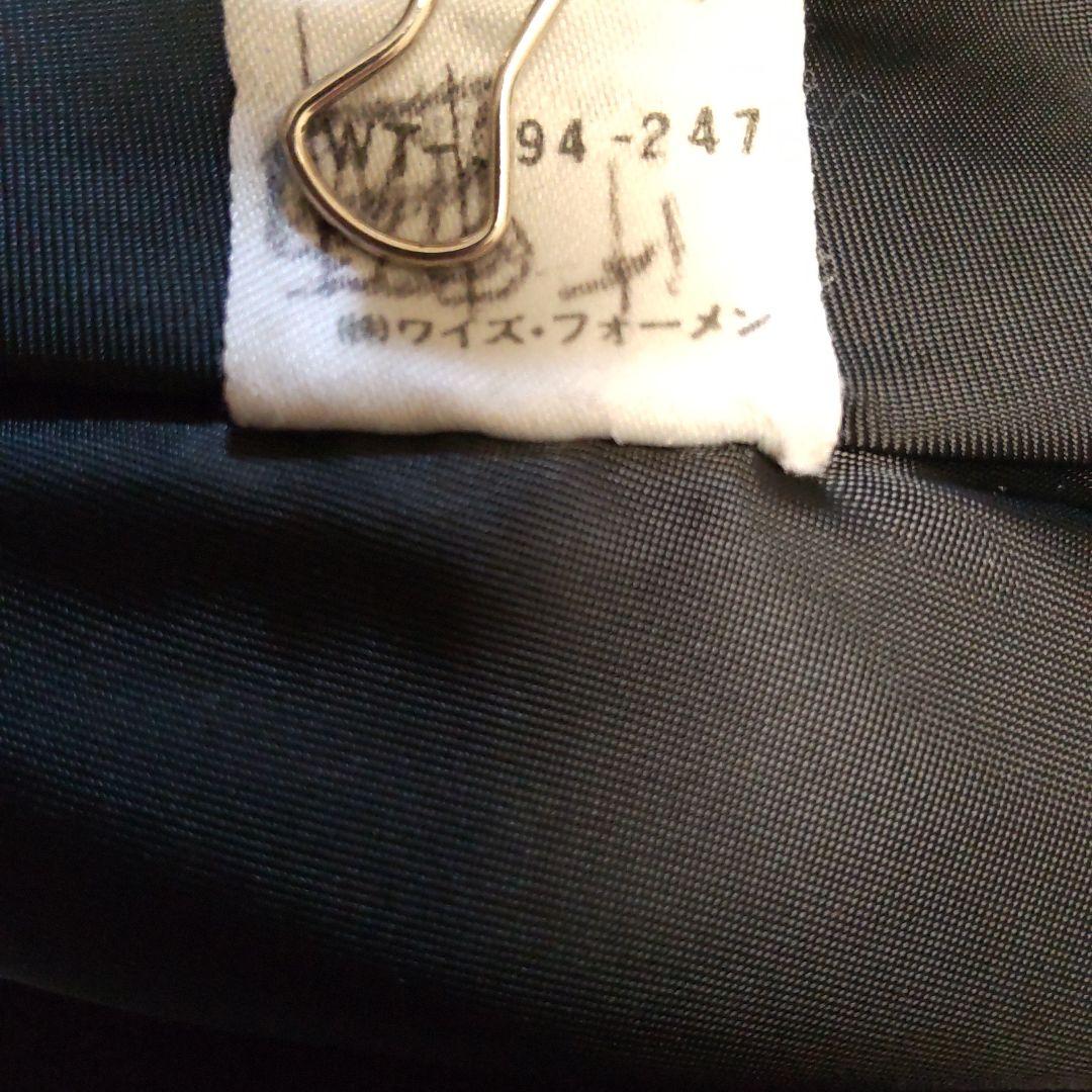 ワイズ　WORK SHOP ブラック　Aラインコート　リブ襟袖