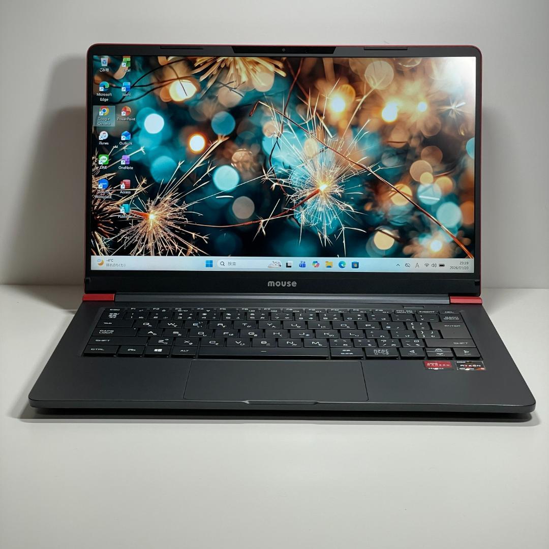 ★美品★ Mouse X4-R5 Ryzen5 ノートPC バッテリー◎ SSD
