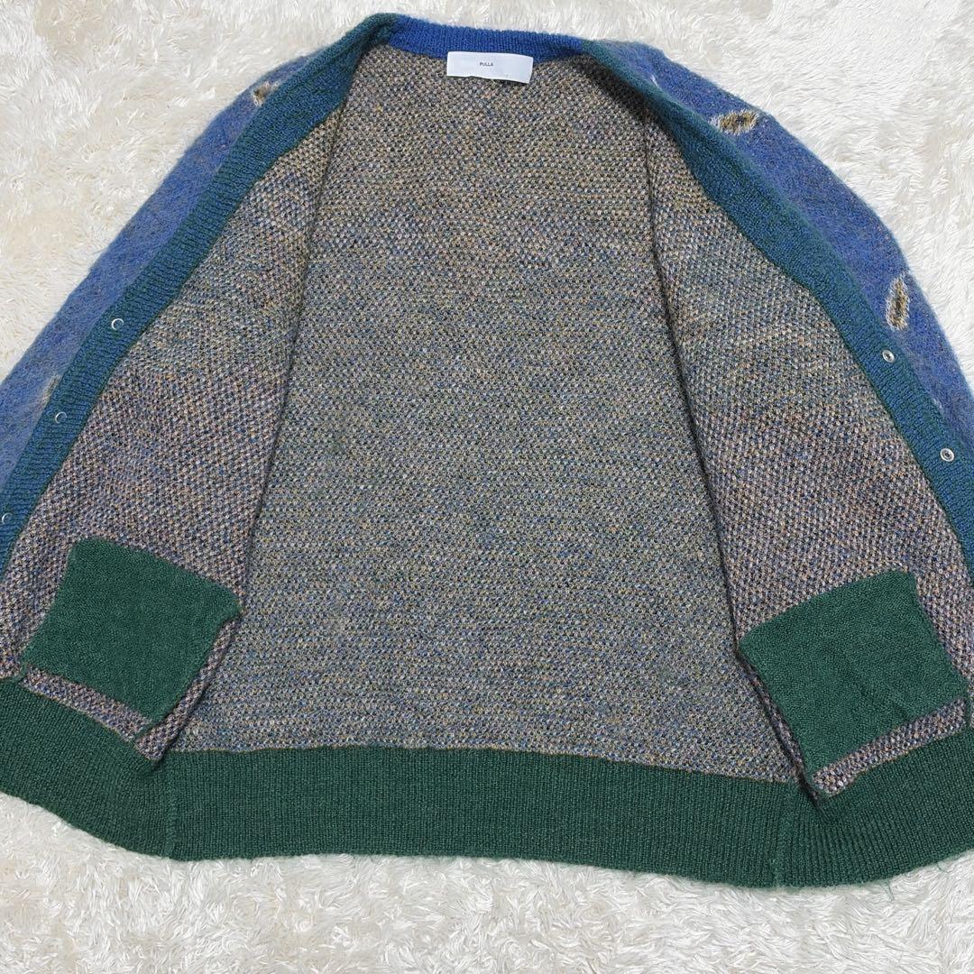 TOGA PULLA モヘア　ジャガードニット　カーディガン　総柄