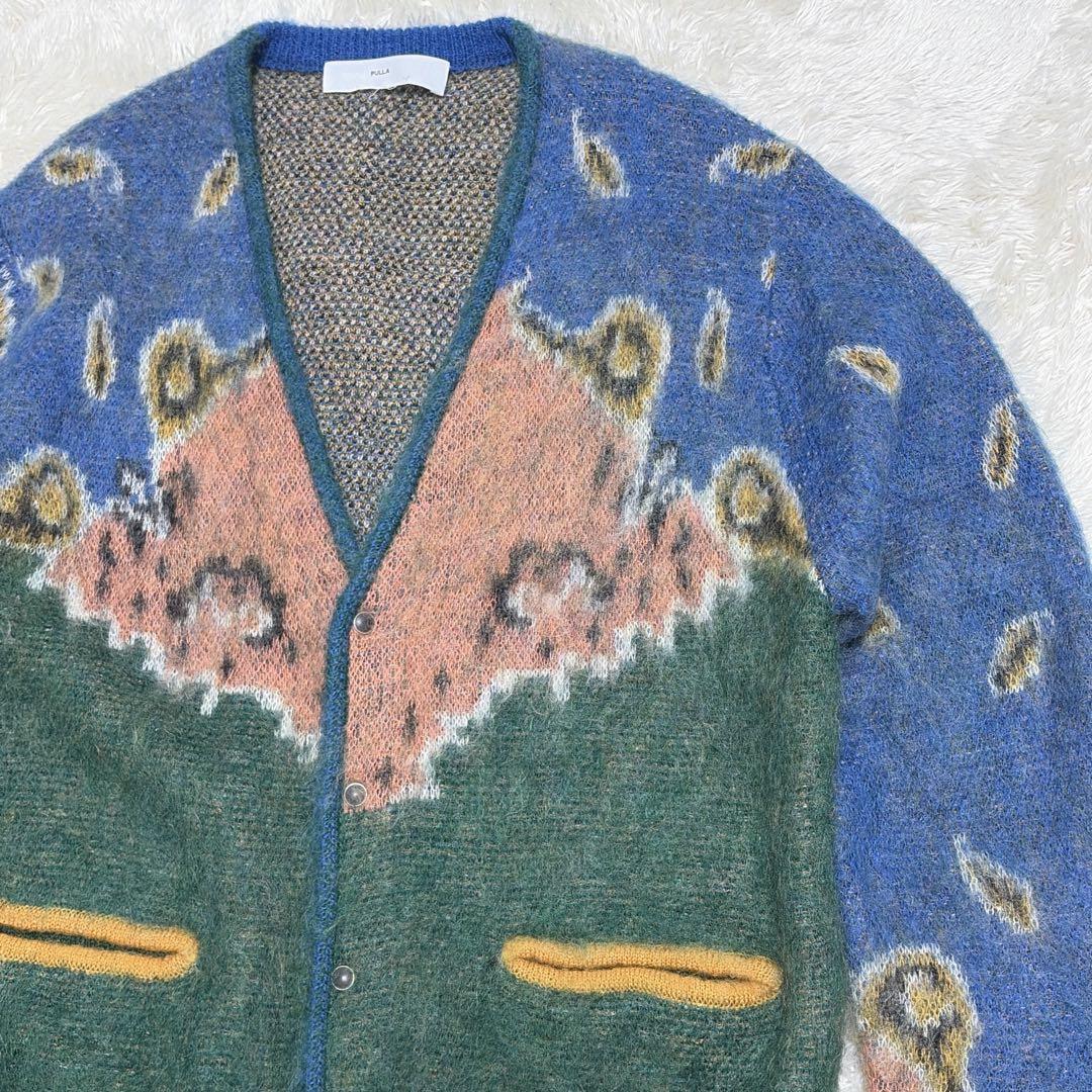 TOGA PULLA モヘア　ジャガードニット　カーディガン　総柄