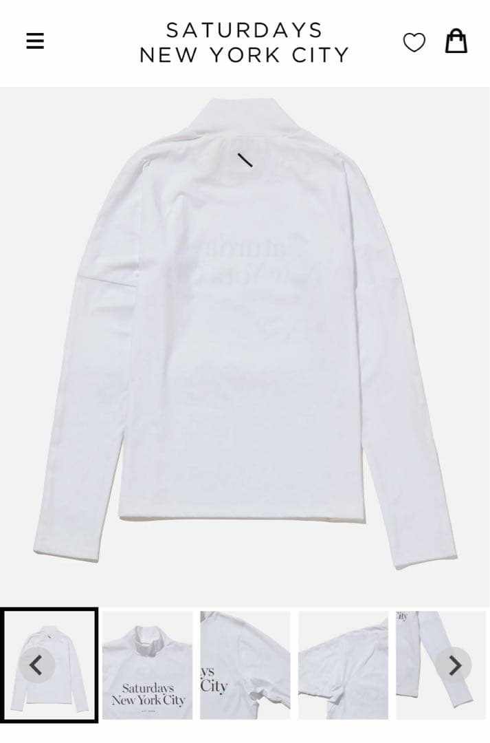 新品 Saturdays NYC ゴルフ モックネック シャツ M サタデイズ