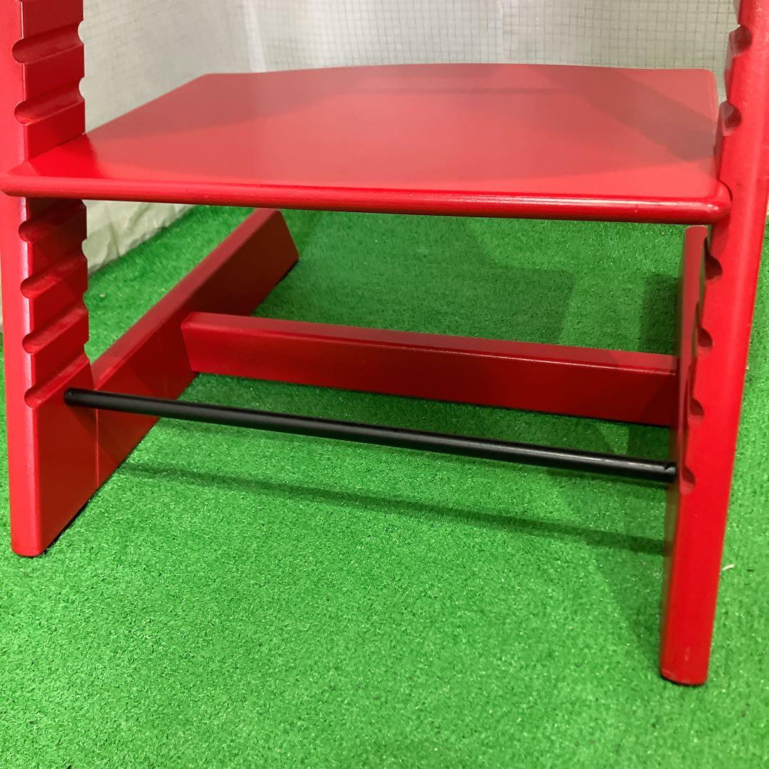 美品 ストッケ トリップトラップ レッド シリアル4 送料無料 キッズ チェア