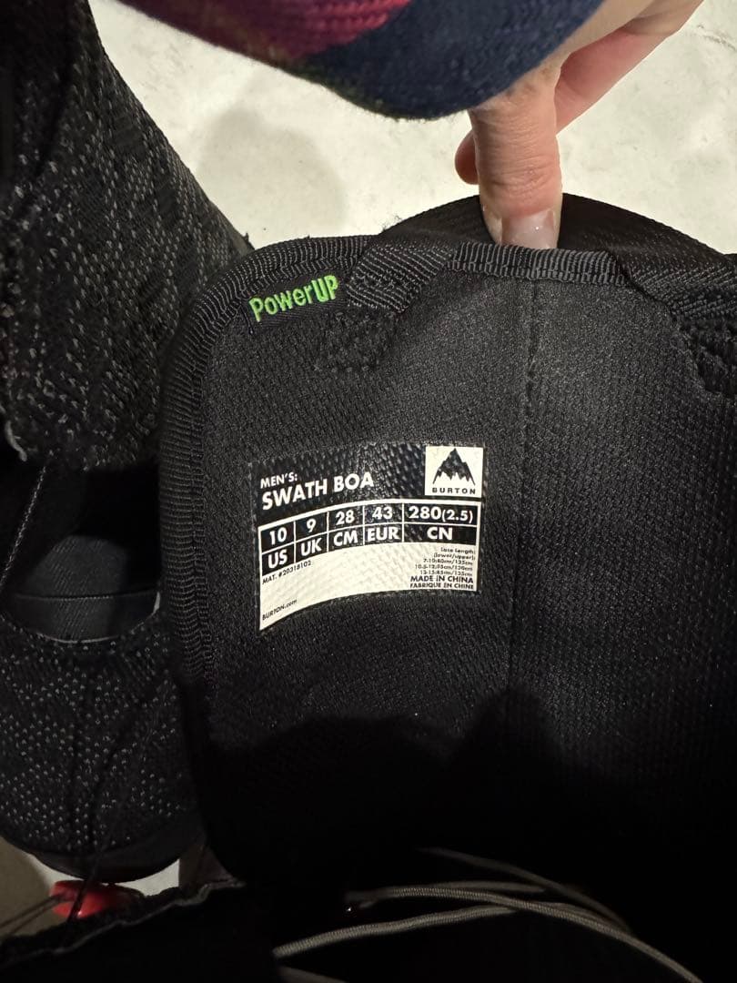 【ちさき】BURTONスノーボードブーツ SWATH BOA 28cm 黒