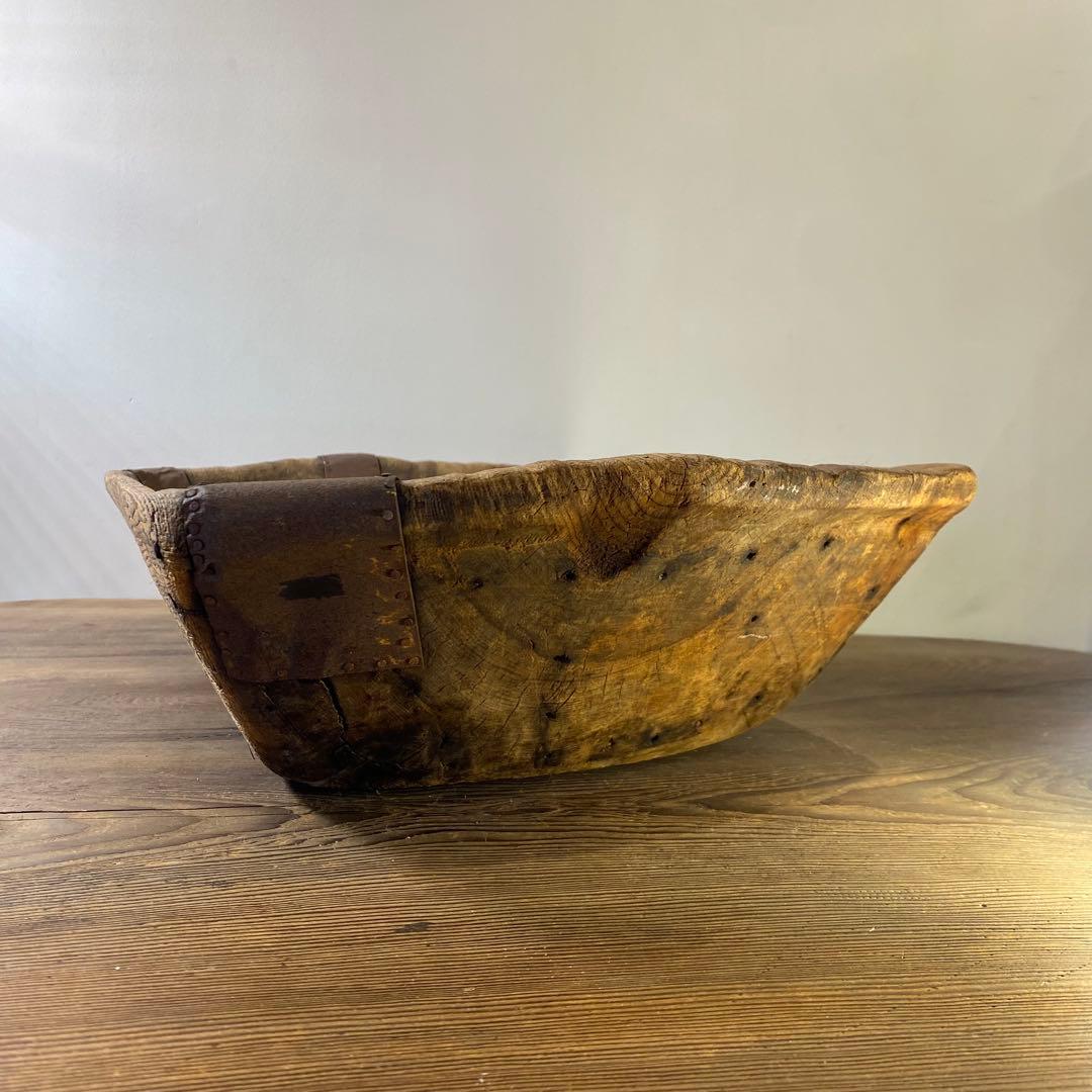 アンティークウッドボウル 大きな木の器