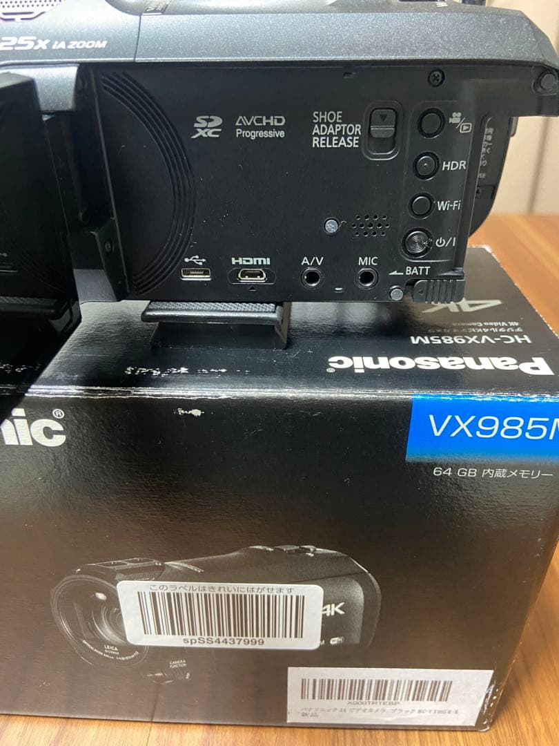 【ジャンク品】Panasonic HC-VX985M 4Kビデオカメラ本体