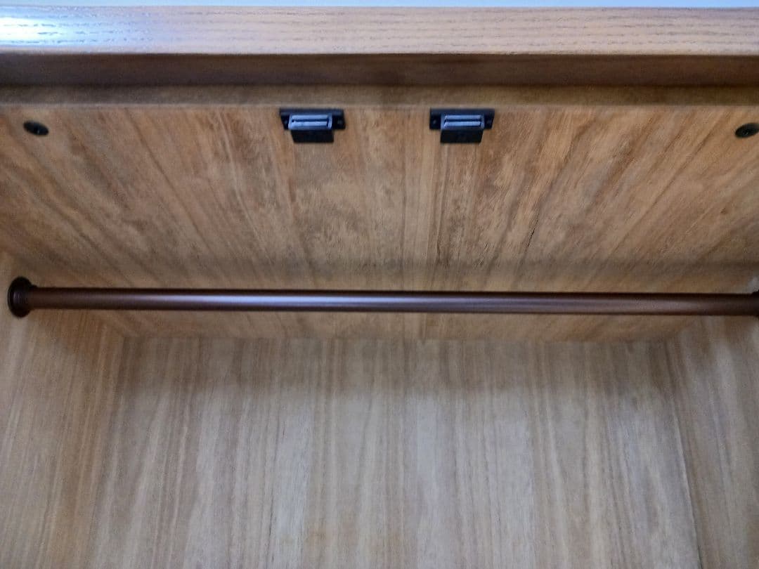 【美品】3ドア木製タンス ブラウン