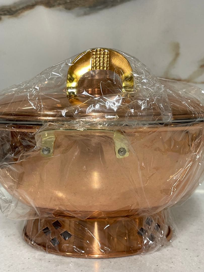 新潟県燕市新光金属のしゃぶしゃぶ鍋　未使用品　銅の輝きが美しい品