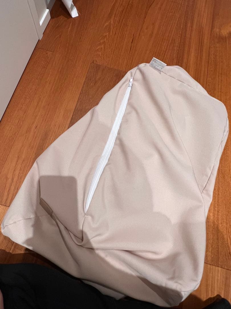 【LOOSY 2人掛けビーズソファ Ivory】＋ビーズオットマンカバー