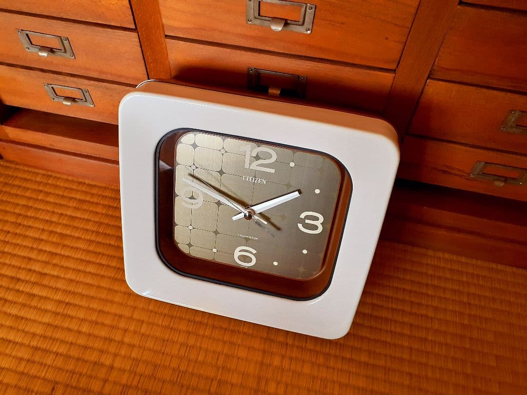 70's　CITIZEN　掛け時計　ミッドセンチュリー　ホーロー　琺瑯