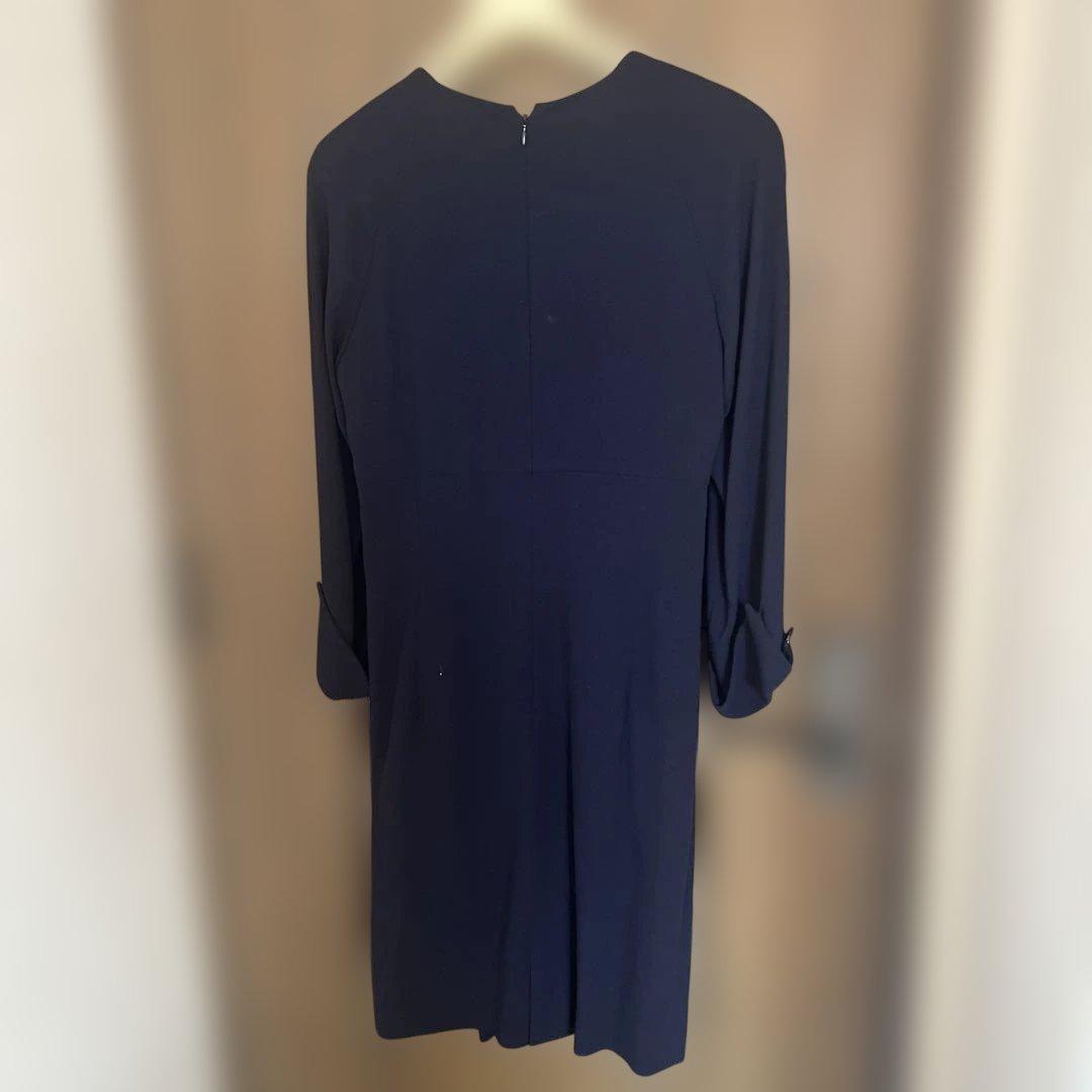 Christian Dior ネイビー 長袖 ワンピース
