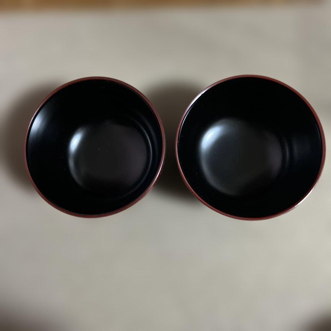 和風黒箸2膳、汁椀2個まとめセット