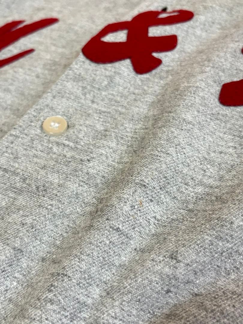 m&mエムアンドエム★鬼レア★1990年代 初期★ベースボールシャツ灰×赤L