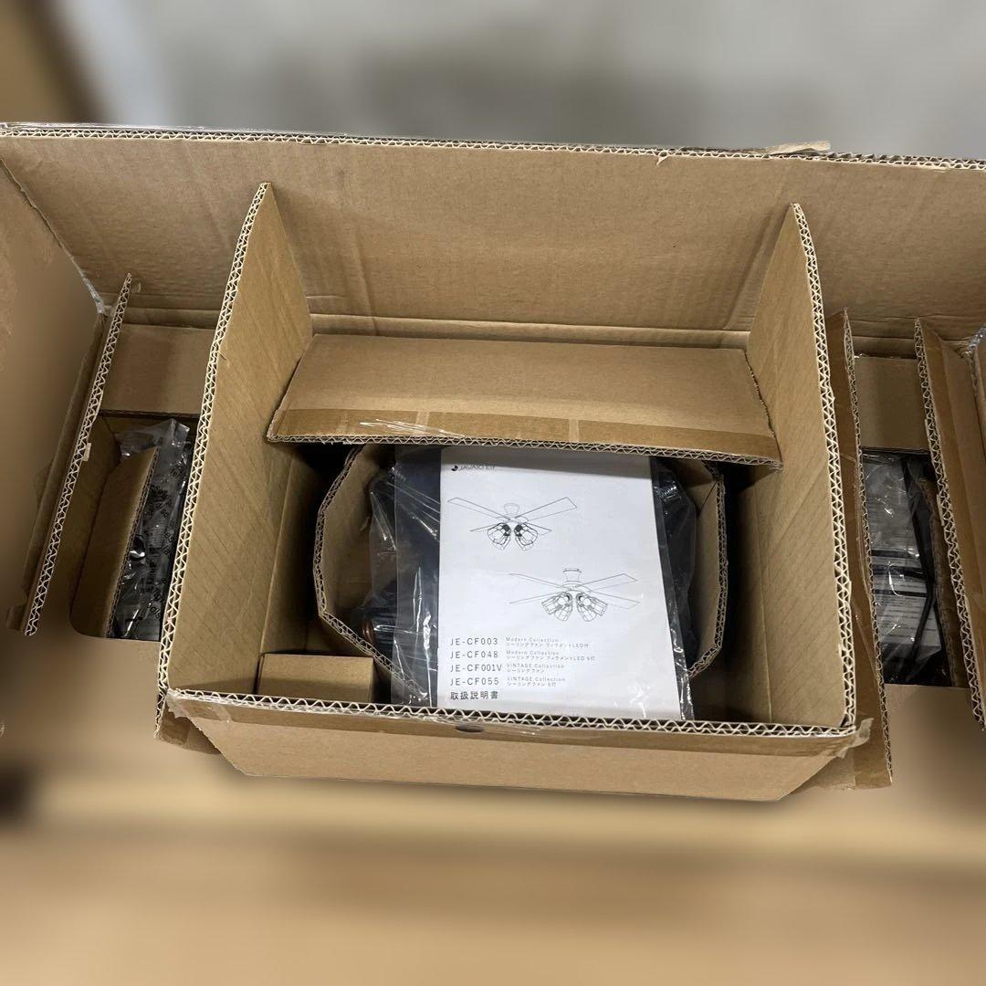 シーリングファン フィラメントLED 6灯 JE-CF048-BK ブラック