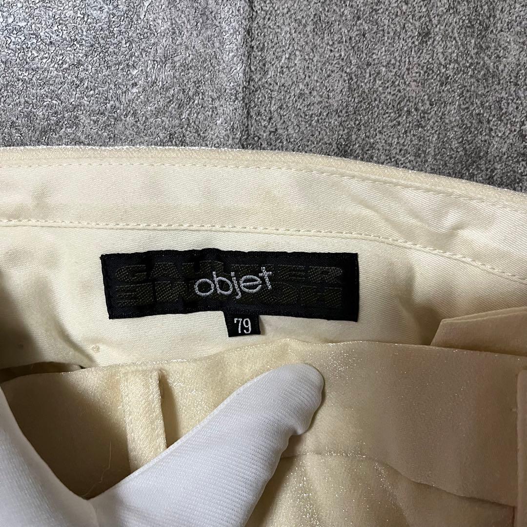 ジャンポールゴルチエ オム オブジェ【極美品】光沢スーツ セットアップ 白系