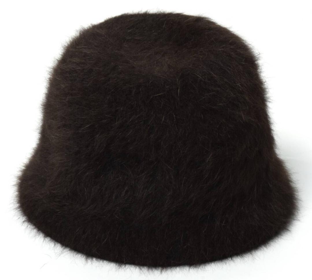 未使用 KISHIDAMIKI キシダミキ アンゴラクロシェハット F ブラウン